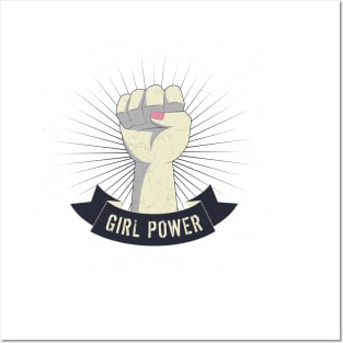 girl's fist symbol Posters and Art